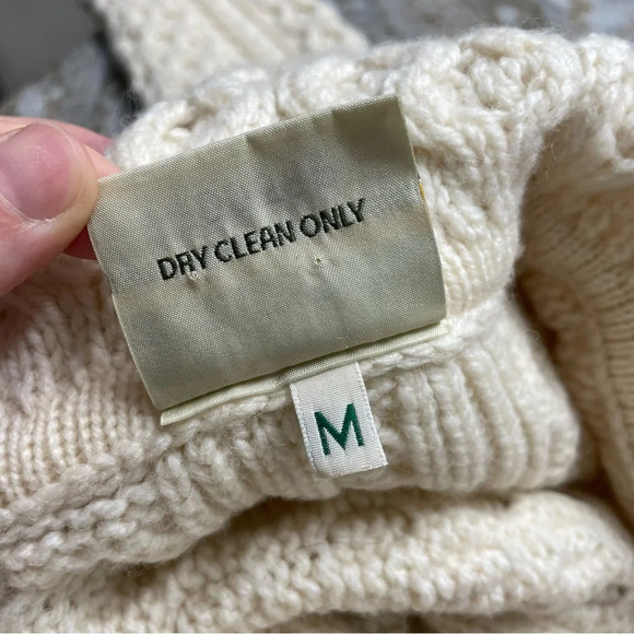 KILRONAN Knitwear ARAN IRISH Chunky Cardigan Honeycomb Sweater New Merino Wool M - Picture 4 of 10